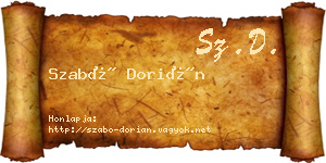Szabó Dorián névjegykártya